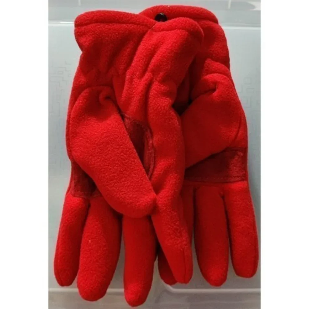 Red Gloves Winter Womens New‎ with Tag Cinching Wrist for Warmth Boutique
